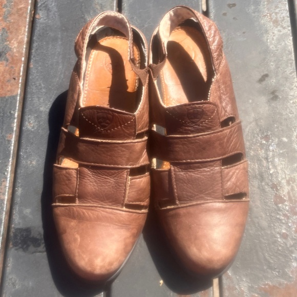 Ariat Size 7.5 Womens Brown Casual Slingback Shoes Brown Leather. - Picture 1 of 16